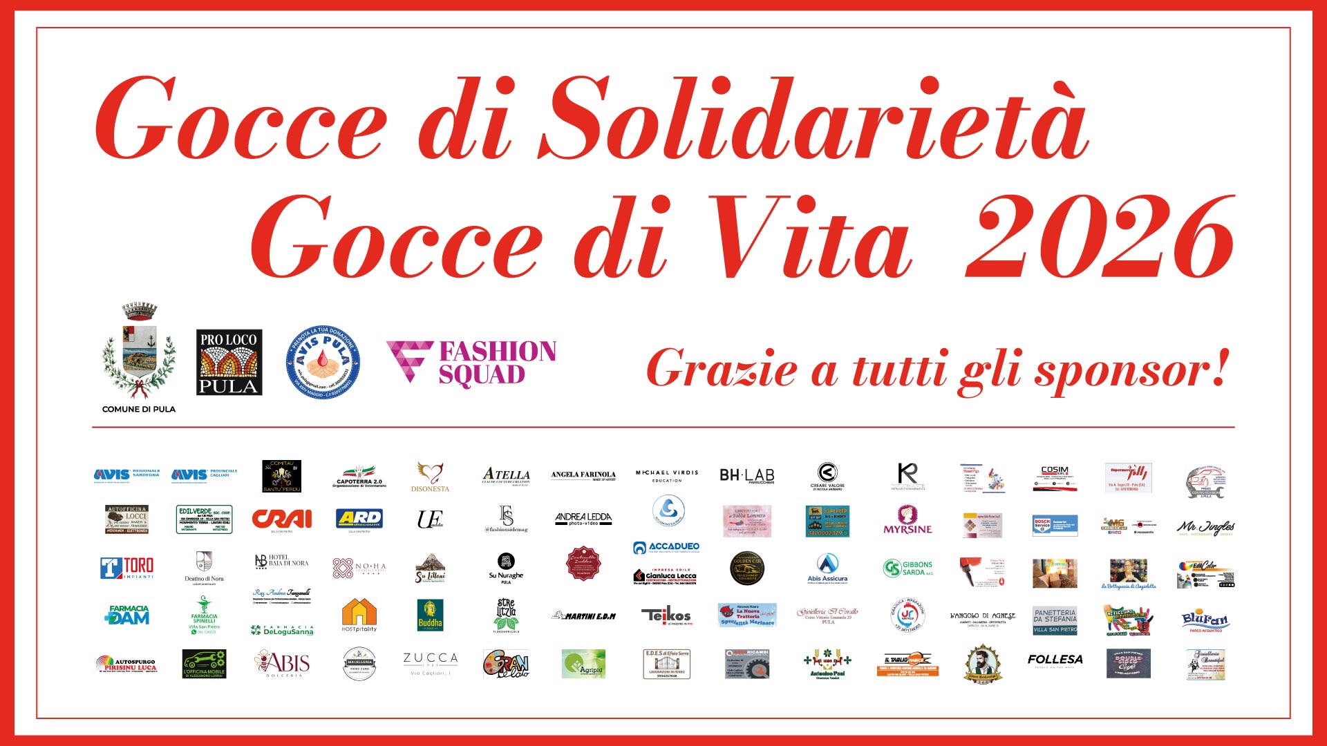 gocce di solidarietà 2026 - sponsor